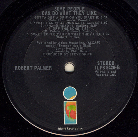 Robert Palmer : Some People Can Do What They Like (LP, Album)