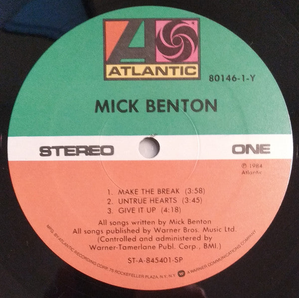 Mick Benton : Mick Benton (12", MiniAlbum)