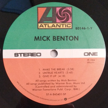 Mick Benton : Mick Benton (12", MiniAlbum)