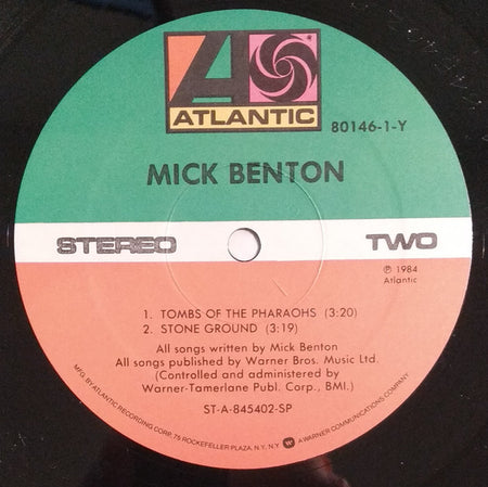 Mick Benton : Mick Benton (12", MiniAlbum)