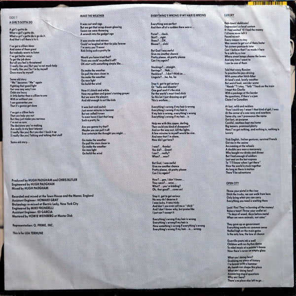 The Waitresses : Bruiseology (LP, Album, 53 )