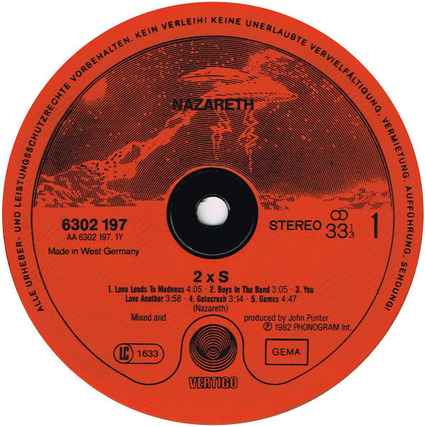 Nazareth (2) : 2XS (LP, Album)