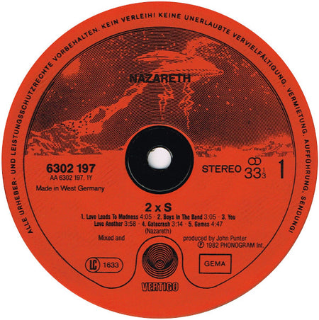 Nazareth (2) : 2XS (LP, Album)