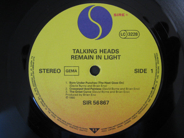 Talking Heads : Remain In Light (LP, Album, RE)