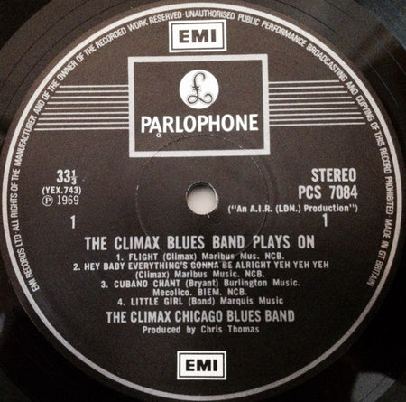 The Climax Blues Band* : Plays On (LP, Album, RP)