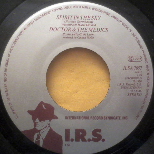Doctor & The Medics : Spirit In The Sky (7", Single, Fla)