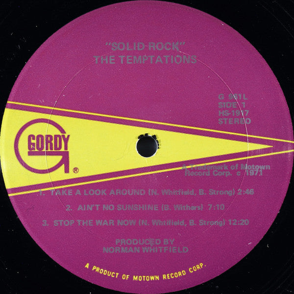 The Temptations : Solid Rock (LP, Album, San)