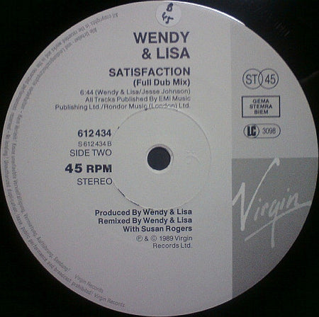 Wendy & Lisa : Satisfaction (12", Single)