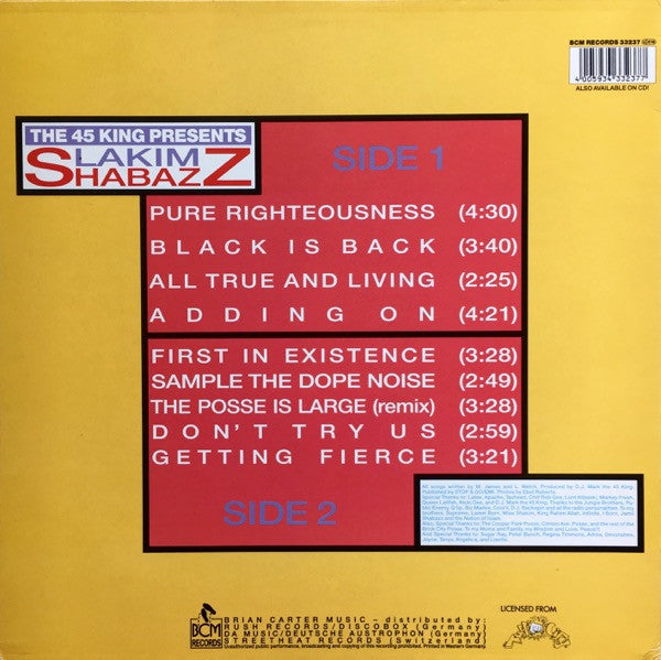 Lakim Shabazz : Pure Righteousness (LP, Album)