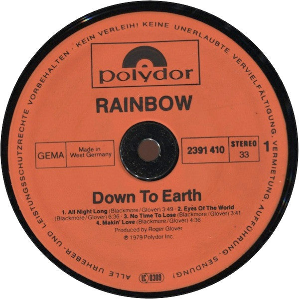 Rainbow : Down To Earth (LP, Album)