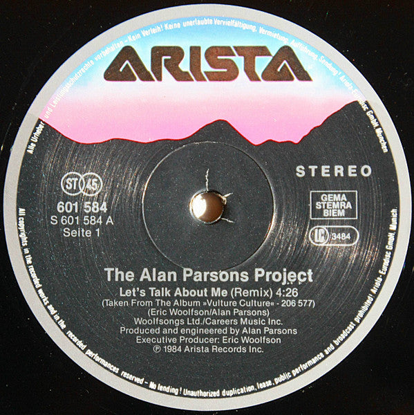 The Alan Parsons Project : Let's Talk About Me (12", Maxi)