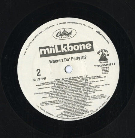 Miilkbone : Where'z Da' Party At? (12")