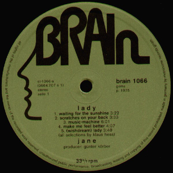 Jane : Lady (LP, Album, Gre)