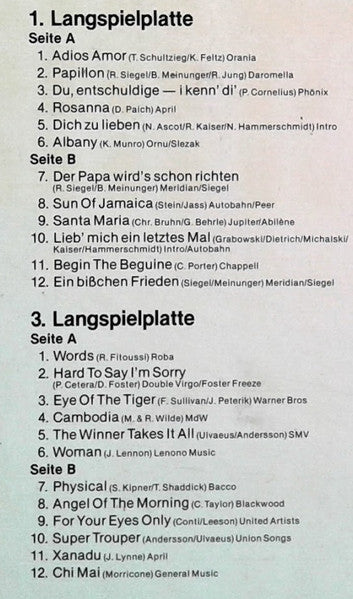 Unknown Artist : Die Schönsten Instrumental Hits (4xLP, Comp + Box)