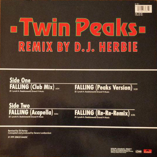 D. Twins : Twin Peaks - Falling (Remix By D.J. Herbie) (12")