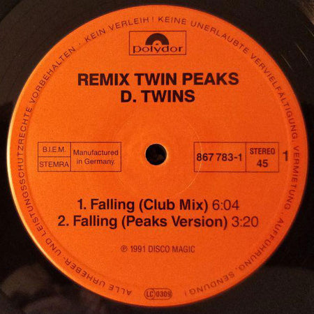 D. Twins : Twin Peaks - Falling (Remix By D.J. Herbie) (12")