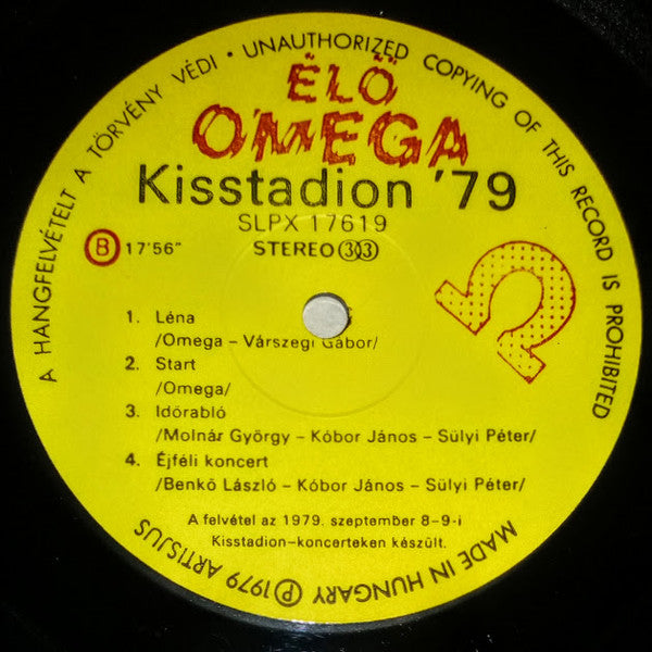 Omega (5) : Élő Omega Kisstadion '79 (2xLP, Album, Tour)