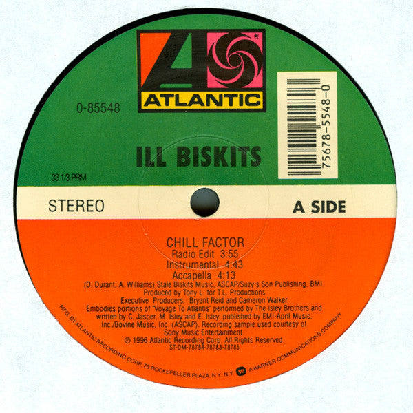 Ill Biskits : Chill Factor / Hypnotic Blessings (12")
