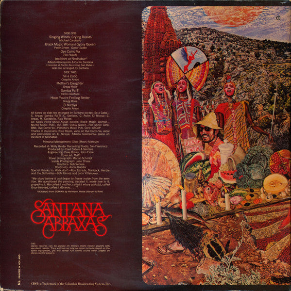 Santana : Abraxas (LP, Album, Gat)