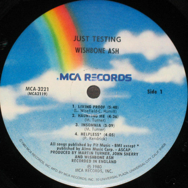 Wishbone Ash : Just Testing (LP, Album, Pin)