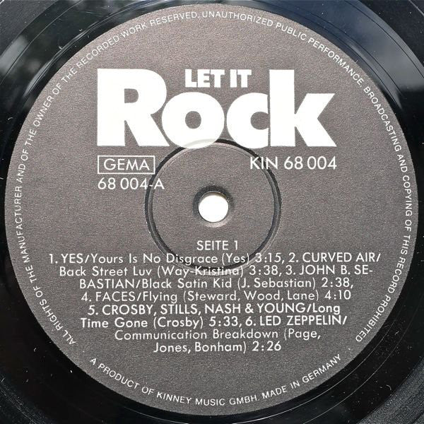Various : Let It Rock For Release (LP, Comp, Smplr)