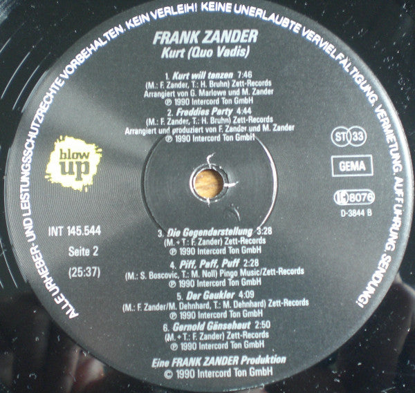 Frank Zander : Kurt (Quo Vadis) (LP, Album)