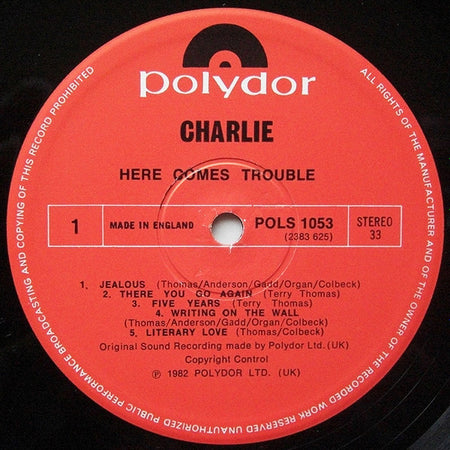 Charlie (5) : Here Comes Trouble (LP, Album)