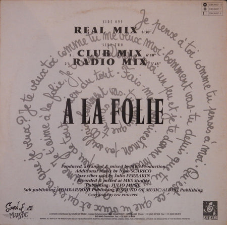 Seydinah : A La Folie (12")
