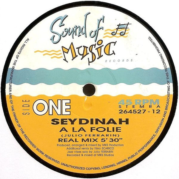 Seydinah : A La Folie (12")