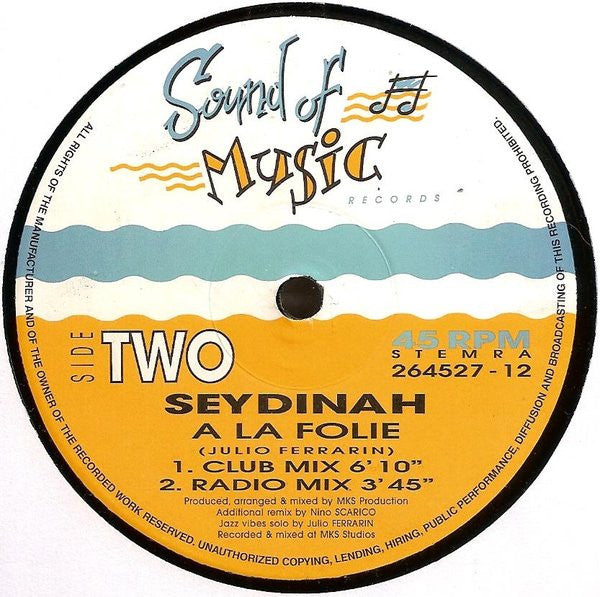 Seydinah : A La Folie (12")
