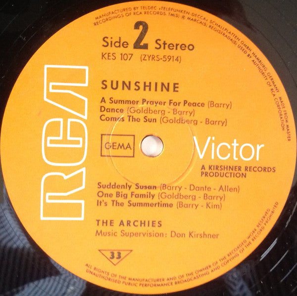 The Archies : Sunshine (LP)