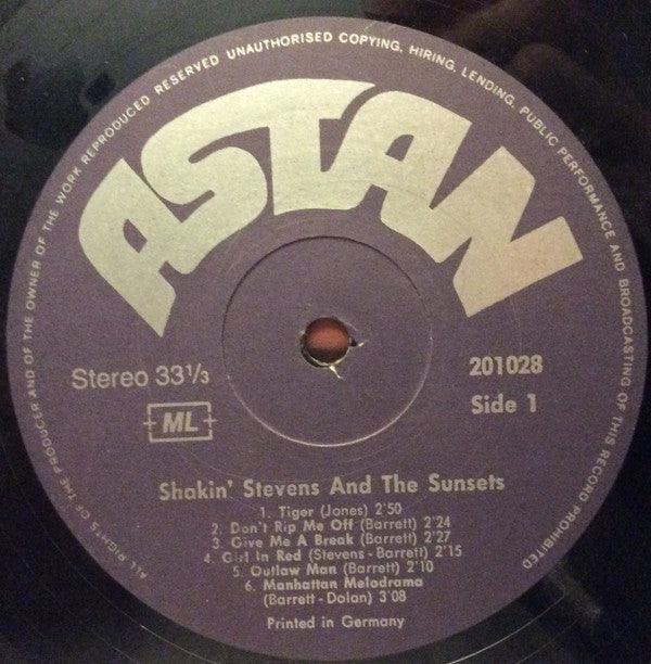 Shakin' Stevens And The Sunsets : The Early Days (LP, Comp)