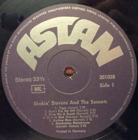 Shakin' Stevens And The Sunsets : The Early Days (LP, Comp)