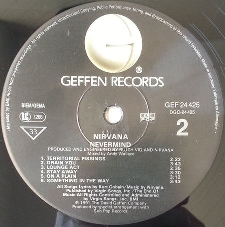 Nirvana : Nevermind (LP, Album)
