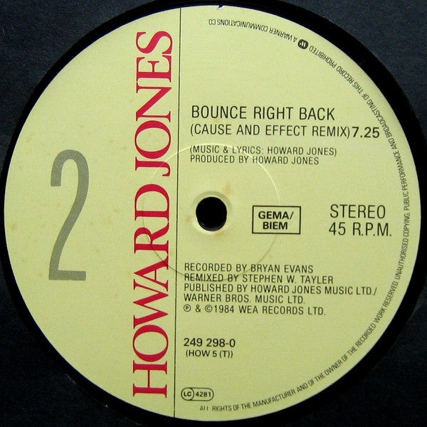 Howard Jones : Like To Get To Know You Well (12", Maxi)