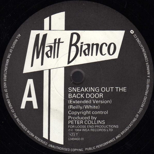 Matt Bianco : Sneaking Out The Back Door (12")