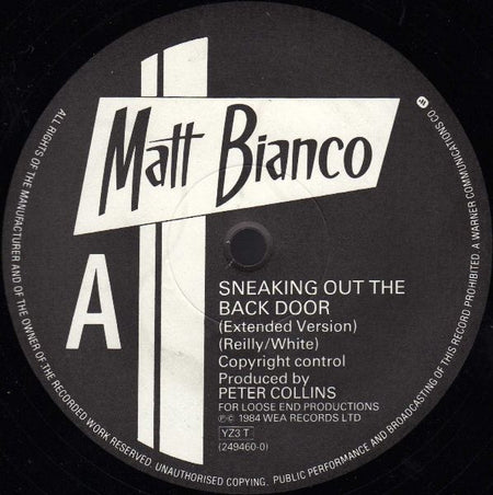 Matt Bianco : Sneaking Out The Back Door (12")