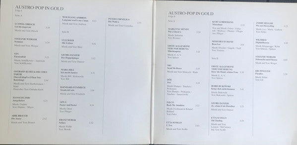 Various : The Austro Pop In Gold (2xLP, Comp)