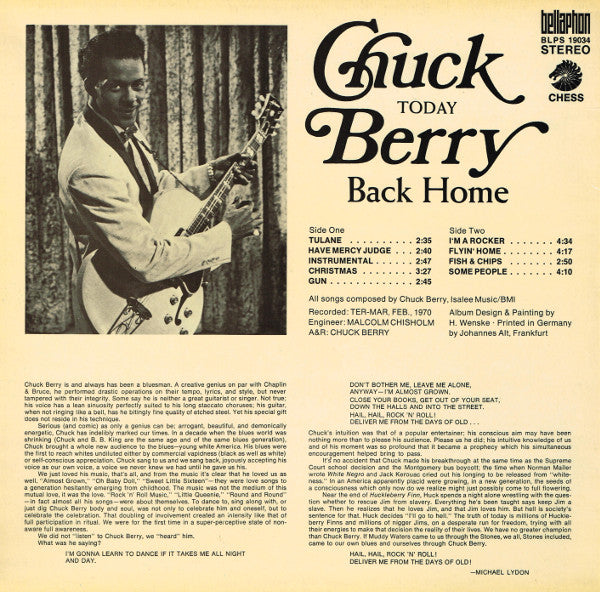 Chuck Berry : Back Home (LP, Album)