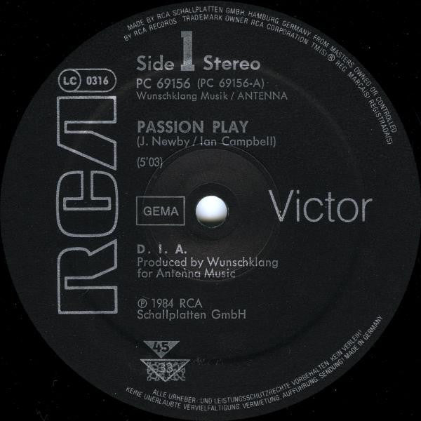 D.I.A. : Passion Play (12", Maxi)