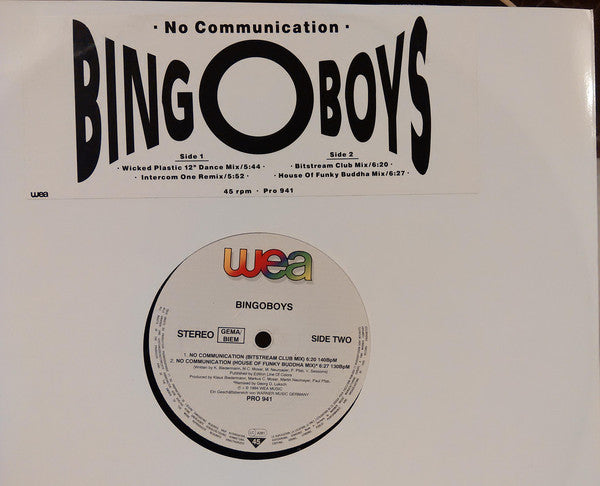 Bingoboys : No Communication (12")
