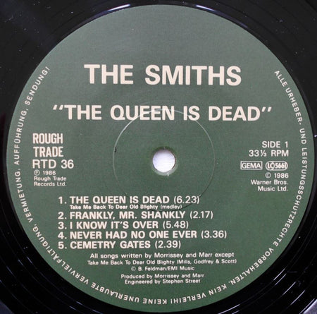 The Smiths : The Queen Is Dead (LP, Album, Gat)