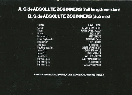 David Bowie : Absolute Beginners (12", Single)