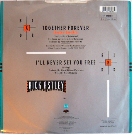 Rick Astley : Together Forever (House Of Love Mix) (12")