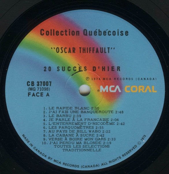Oscar Thiffault : 20 Grands Succès D'hier (LP, Comp)