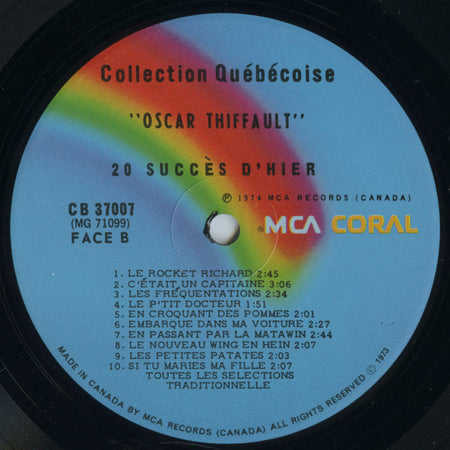 Oscar Thiffault : 20 Grands Succès D'hier (LP, Comp)