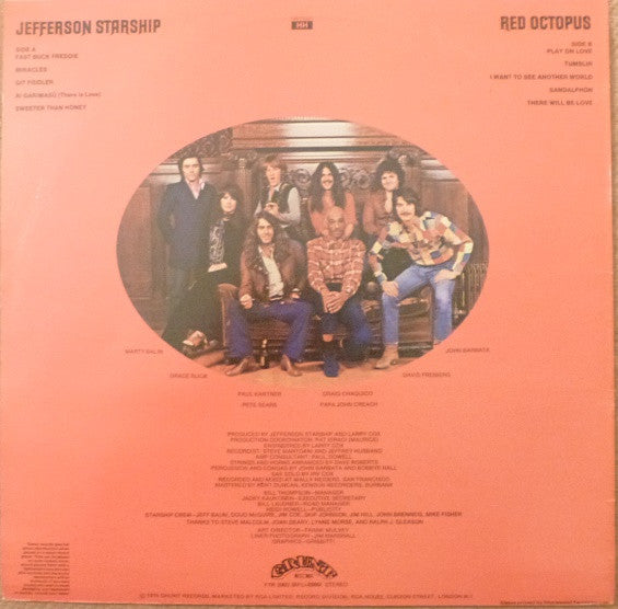 Jefferson Starship : Red Octopus (LP, Album)