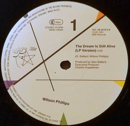 Wilson Phillips : The Dream Is Still Alive (12", Maxi)