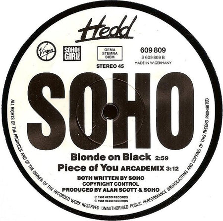 Soho (2) : Piece Of You (12")