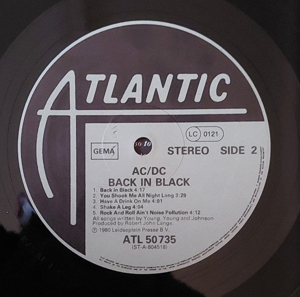 AC/DC : Back In Black (LP, Album, RE)